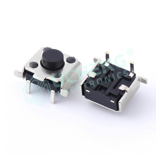 6mm×6mm带固定脚 (卧式式贴片) 轻触开关