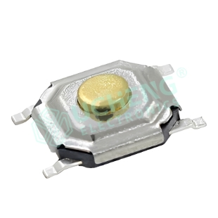 5.2mm×5.2mm铜按钮 四脚（立式贴片）轻触开关