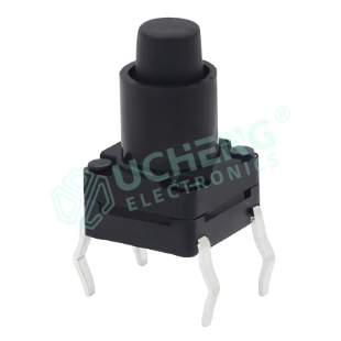 6.2mm×6.2mm防尘防水IP67 四脚（立式插件）轻触开关