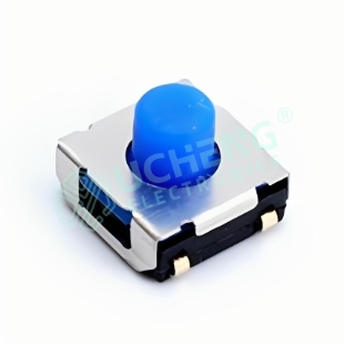 6.4mm×6.55mmU型脚硅胶按钮（立式贴片）轻触开关