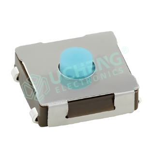 6.2mm×6.4mm硅胶按钮 U型脚 （立式贴片）轻触开关