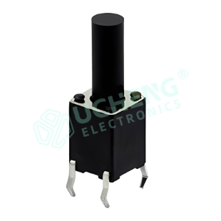 6.0mm×6.0mm加高底座型 四脚（立式插件）轻触开关