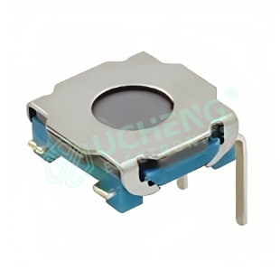 7.35mm×7.35mm防尘防水IP66 边两脚（立式插件）轻触开关