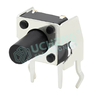 7.0mm×7.5mm带支架（卧式插件）轻触开关