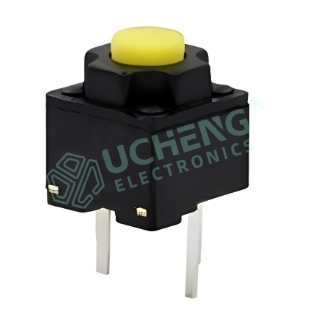 6.2mm×6.2mm防尘防水IP67 中两脚（立式插件）轻触开关