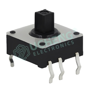 12.4mm × 12.4mm Through-hole 5-way multi-directional multi-function switch