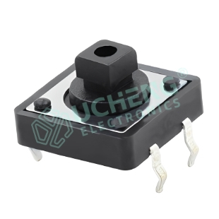 12×12mm Square Stem Vertical Through‑Hole Tactile Switch