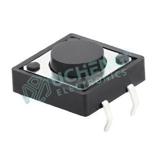 12×12mm 4-pin round stem vertical DIP tact switch