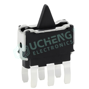 7.5×5.6mm Vertical DIP Detection Switch, Left-Right Rocking Reset Type