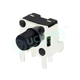 4.5×4.5mm Side Actuated Tact Switch with Bracket, Horizontal DIP