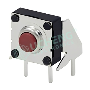 10×10mm IP67 Side Press Tact Switch with Bracket, Horizontal DIP