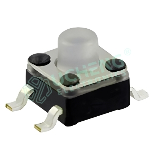 4.5×4.5mm 4-Pin Vertical SMD Tact Switch with Silicone Button