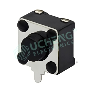 4.5×4.5mm Horizontal SMD Tact Switch with Mounting Lugs