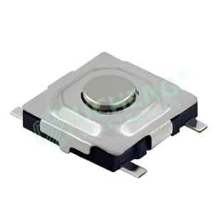 5.2×5.2mm 4-Pin Vertical SMD Tact Switch with Copper Actuator