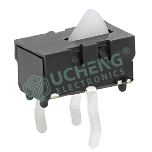 6.4mm × 3.9mm Actuator Type 3-Pin Vertical Through-Hole Detect Switch