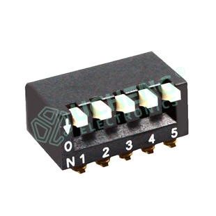 2.54mm Pitch 2-12 Positions High/Flat Actuator Side Slide Horizontal SMT DIP Switch