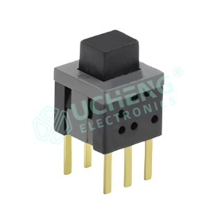 5.8×5.8mm Self-Locking & Non-Locking 6-Pin Vertical Through-Hole Tact Switch