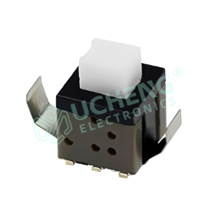 5.8×5.8mm Short Stem & Self-Locking 6-Pin Vertical SMT Tact Switch