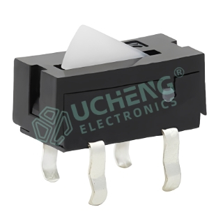 4-Pin Vertical Through-Hole Detect Switch, 10.3×4.5mm, Actuator Type