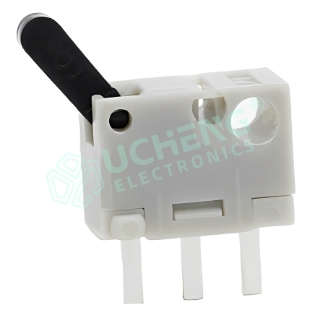 8.0mm × 4.2mm Lever Type 3-Pin Vertical Through-Hole Detect Switch
