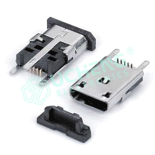 Micro 5P 180度立式贴片SMT6.2 7.2 10.0H直边