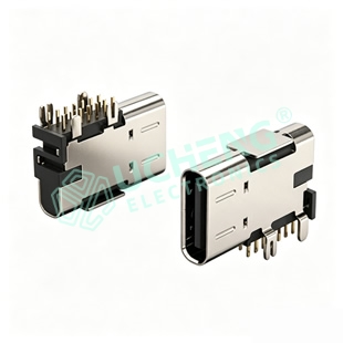TYPE-C 14P 侧插90度DIP母座