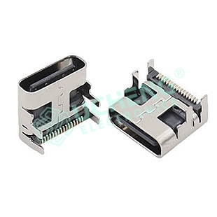 TYPE-C 16P 7.6L带钢片母座 加长PD快充尾插