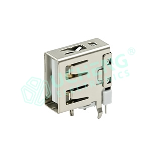 USB 2.0AF 侧插13.7直边弯脚O型