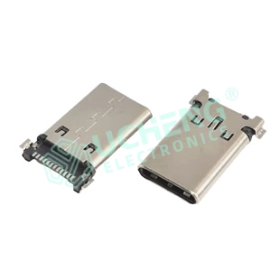 TYPE-C 公头沉板1.0贴片单排12P SMT L=13.60M