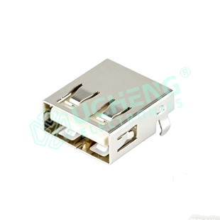 USB 2.0AF 沉板弯脚直边 13.8