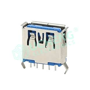 USB 3.0AF 180度11.5卷边弯脚