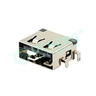 USB 2.0AF 短体沉板1.9插件直边