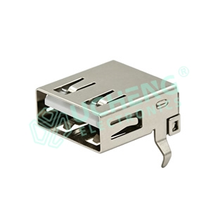 USB 2.0AF 90度14.0直边弯脚