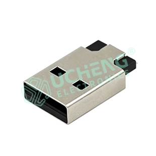 USB 2.0 A公沉板贴片公头SMT 鱼叉脚