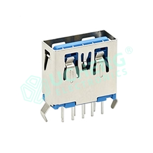 USB 3.0AF 180度11.5直边弯脚