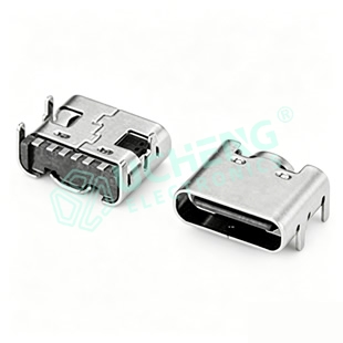 Type-C 6P Board Mount DIP+SMT 5.0/5.5/6.5/6.8L