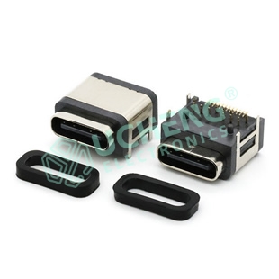 Type-C 24P Front Insert Rear Paste DIP+SMT With Post IPX7