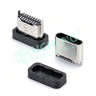 Type-C 16P Vertical SMT 2-Feet H6.5