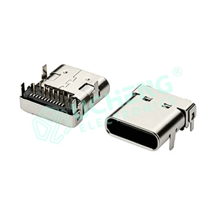 Type-C 24P On-board 4-Feet DIP+SMT No Spring L8.65/10.0