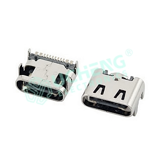 Type-C 16P Horizontal SMT 4-Feet Short Body L6.5/6.8 With Spring Plate Type-C 16P Horizontal SMT 4-Feet Short Body L6.5/6.8 With Spring Plate