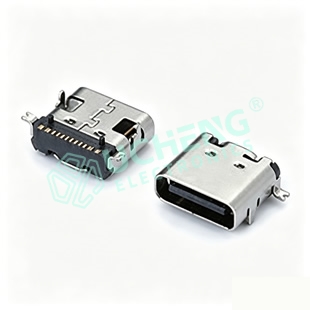 Type-C 16P Front Insert Rear Mount DIP+SMT L7.35 Type-C 16P Front Insert Rear Mount DIP+SMT L7.35