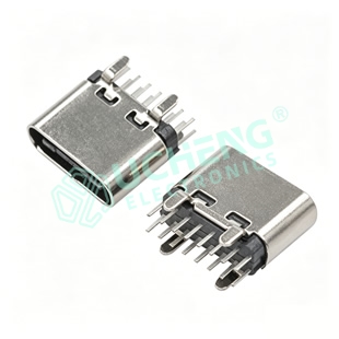 Type-C 16P 180° Vertical DIP H6.5