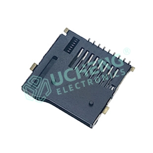 TF-138Y-TF卡座 外焊 SMT 9P自弹式-