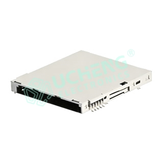 SD卡座 自弹7.0 板下型 带开关