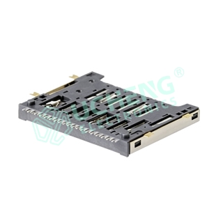 SD-151Y-SD卡座 自弹 带开关 19P-