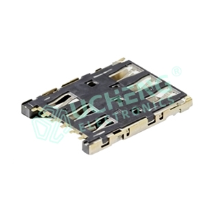 SIM-125Y-Nano SIM卡座拉拔直插式1.20H-