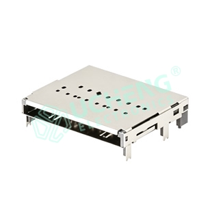 SD卡座 耐高温数码板下型安防21P带开关
