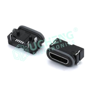 Waterproof Micro 5P On-board 4Feet DIP+SMT With Post H3.85/4.75