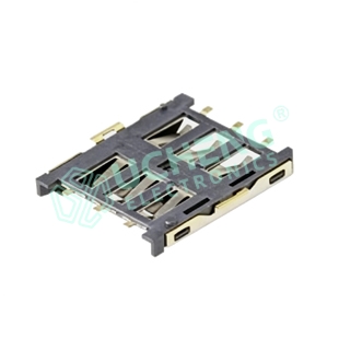 SIM-123Y-Nano SIM-6P 1.35H带检测卡座-