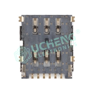 SIM-140Y-SIM卡座1.5掀盖手机sim翻盖6P贴片-